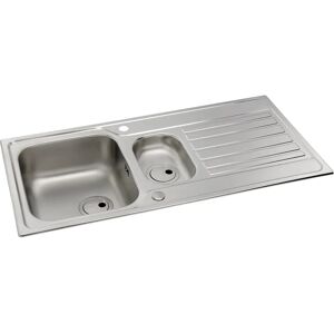 Abode Connekt 1.5 Bowl Inset Kitchen Sink gray 17.0 H x 50.0 D cm