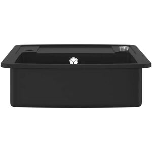 Belfry Kitchen Lotus Single Bowl Inset Kitchen Sink black/gray 31.0 H x 50.0 D cm