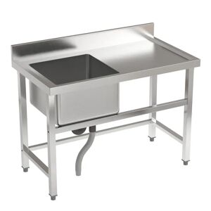 Belfry Kitchen Stainless Steel One Compartment Commercial Sink With Right Drainboard gray 3.51 H x 4.29 W x 2.34 D cm