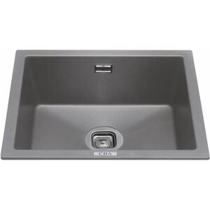 CDA Single Bowl Inset Kitchen Sink black/gray 20.9 H x 53.3 W x 45.7 D cm