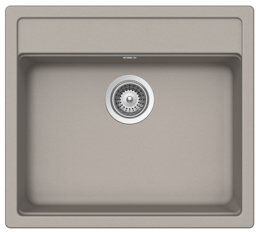 Schock Nemo Single Bowl Inset Kitchen Sink Schock Finish: Light Grey  - Size: 19cm H X 100cm W X 50cm D Schock Nemo Single Bowl Inset Kitchen Sink Schock Finish: Light Grey  - Size: 19cm H X 100cm W X 50cm D