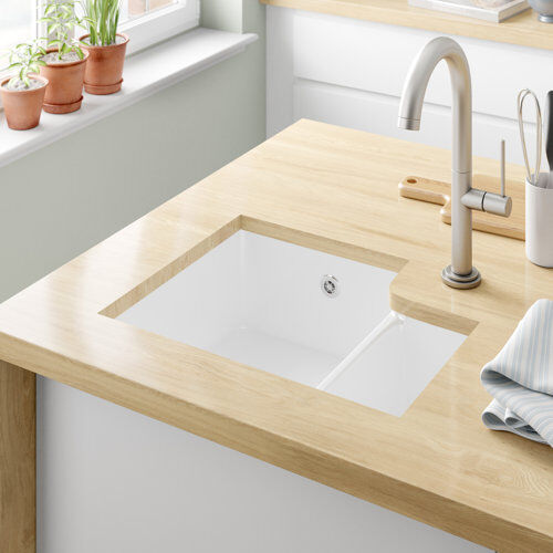 Reginox Tuscany 1.5 Bowl Undermount Kitchen Sink Reginox  - Size: 4cm H X 46cm W X 54cm D Reginox Tuscany 1.5 Bowl Undermount Kitchen Sink Reginox  - Size: 4cm H X 46cm W X 54cm D