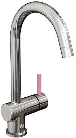 Belfry Kitchen Astoria Single Lever Monobloc Tap Belfry Kitchen Finish: Chrome, Handle Finish: Candy Pink  - Size: 100 cm H x 75 cm W Belfry Kitchen Astoria Single Lever Monobloc Tap Belfry Kitchen Finish: Chrome, Handle Finish: Candy Pink  - Size: 100 cm H x 75 cm W