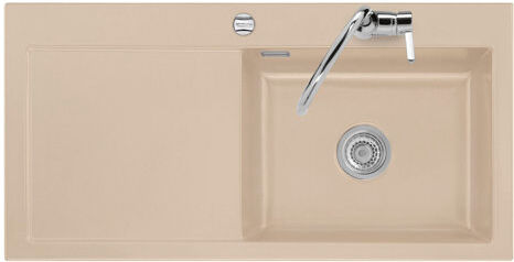 Systemceram Mera 51cm x 20cm Kitchen Sink Systemceram Colour: Sand, Sink Orientation: Left  - Size: 20cm H X 100cm W X 51cm D Systemceram Mera 51cm x 20cm Kitchen Sink Systemceram Colour: Sand, Sink Orientation: Left  - Size: 20cm H X 100cm W X 51cm D