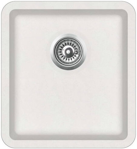 Belfry Kitchen Emme Single Bowl Undermount Kitchen Sink Belfry Kitchen Finish: White  - Size: 1cm H X 50cm W X 50cm D Belfry Kitchen Emme Single Bowl Undermount Kitchen Sink Belfry Kitchen Finish: White  - Size: 1cm H X 50cm W X 50cm D