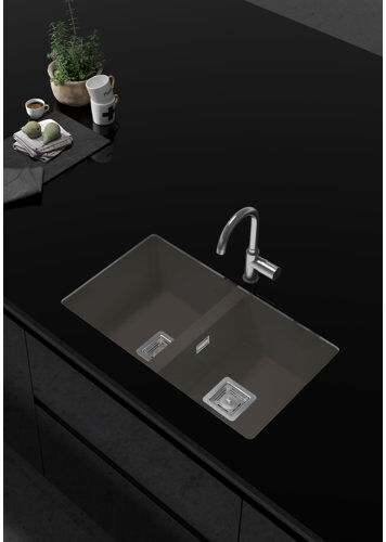 Belfry Kitchen Andy Double Bowl Undermount Kitchen Sink Belfry Kitchen Finish: Tundra Gloss  - Size: Rectangle 120 x 170cm Belfry Kitchen Andy Double Bowl Undermount Kitchen Sink Belfry Kitchen Finish: Tundra Gloss  - Size: Rectangle 120 x 170cm