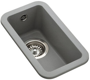 Rangemaster Sink & Taps Paragon Single Bowl Undermount Kitchen Sink Rangemaster Sink & Taps Finish: Dove Grey  - Size: 100cm H X 50cm W X 19cm D Rangemaster Sink & Taps Paragon Single Bowl Undermount Kitchen Sink Rangemaster Sink & Taps Finish: Dove Grey  - Size: 100cm H X 50cm W X 19cm D