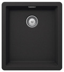 Schock Brooklyn Single Bowl Undermount Kitchen Sink Schock Finish: Black  - Size: 29cm H X 45cm W X 45cm D Schock Brooklyn Single Bowl Undermount Kitchen Sink Schock Finish: Black  - Size: 29cm H X 45cm W X 45cm D