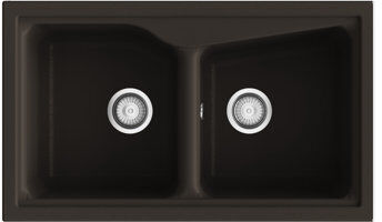 Belfry Kitchen Angie Double Bowl Inset Kitchen Sink Belfry Kitchen  - Size: 62cm H X 51cm W X 25cm D Belfry Kitchen Angie Double Bowl Inset Kitchen Sink Belfry Kitchen  - Size: 62cm H X 51cm W X 25cm D