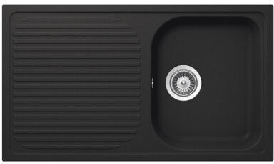Schock Lithos Single Bowl Inset Kitchen Sink Schock Finish: Black  - Size: 31cm H X 45cm W X 43cm D Schock Lithos Single Bowl Inset Kitchen Sink Schock Finish: Black  - Size: 31cm H X 45cm W X 43cm D