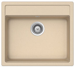 Schock Nemo Single Bowl Inset Kitchen Sink Schock Finish: Copper  - Size: 33cm H X 92cm W X 52cm D Schock Nemo Single Bowl Inset Kitchen Sink Schock Finish: Copper  - Size: 33cm H X 92cm W X 52cm D