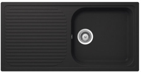 Schock Lithos Single Bowl Inset Kitchen Sink Schock Finish: Black  - Size: 31cm H X 86cm W X 50cm D Schock Lithos Single Bowl Inset Kitchen Sink Schock Finish: Black  - Size: 31cm H X 86cm W X 50cm D