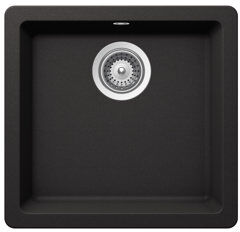 Schock Quadro Single Bowl Undermount Kitchen Sink Schock Finish: Anthracite  - Size: 36cm H X 114cm W X 46cm D Schock Quadro Single Bowl Undermount Kitchen Sink Schock Finish: Anthracite  - Size: 36cm H X 114cm W X 46cm D
