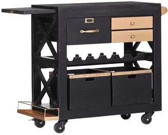 Canora Grey Watt Serving Cart Canora Grey  - Size: 55cm H X 59cm W X 59cm D Canora Grey Watt Serving Cart Canora Grey  - Size: 55cm H X 59cm W X 59cm D