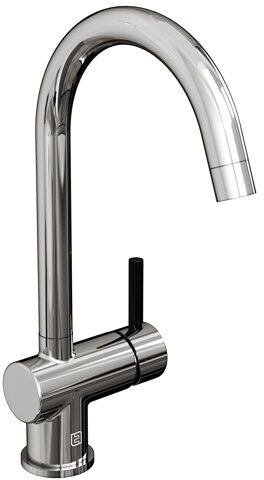 Belfry Kitchen Astoria Single Lever Monobloc Tap Belfry Kitchen Finish: Chrome, Handle Finish: Vanto Black  - Size: 35.6 cm H x 27.9 cm W Belfry Kitchen Astoria Single Lever Monobloc Tap Belfry Kitchen Finish: Chrome, Handle Finish: Vanto Black  - Size: 35.6 cm H x 27.9 cm W