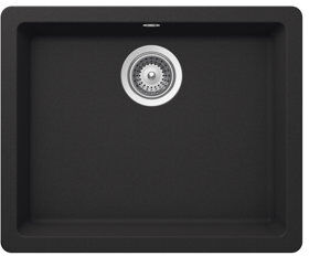 Schock Quadro Single Bowl Undermount Kitchen Sink Schock Finish: Black  - Size: 31cm H X 86cm W X 50cm D Schock Quadro Single Bowl Undermount Kitchen Sink Schock Finish: Black  - Size: 31cm H X 86cm W X 50cm D