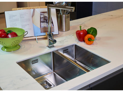 Reginox 55.3cm x 44cm Integrated Undermount Kitchen Sink Reginox  - Size: 101cm H X 53cm W X 22cm D Reginox 55.3cm x 44cm Integrated Undermount Kitchen Sink Reginox  - Size: 101cm H X 53cm W X 22cm D