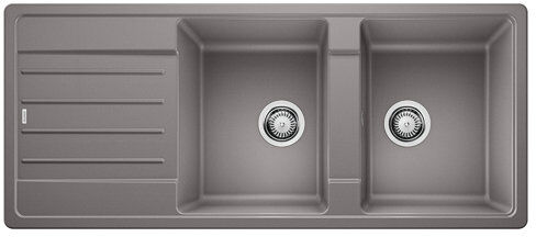 Blanco Legra Double Bowl Inset Kitchen Sink Blanco Finish: Alumetallic 20cm H X 100cm W X 50cm D Blanco Legra Double Bowl Inset Kitchen Sink Blanco Finish: Alumetallic 20cm H X 100cm W X 50cm D