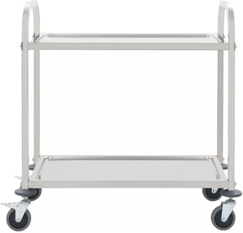 Symple Stuff 2-Tier Serving Cart Symple Stuff Size: 83.5cm H x 45cm W x 87cm D  - Size: 35cm H X 50cm W X 50cm D