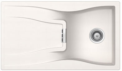 Schock Waterfall Single Bowl Inset Kitchen Sink Schock Finish: White  - Size: 80cm W x 150cm H Schock Waterfall Single Bowl Inset Kitchen Sink Schock Finish: White  - Size: 80cm W x 150cm H