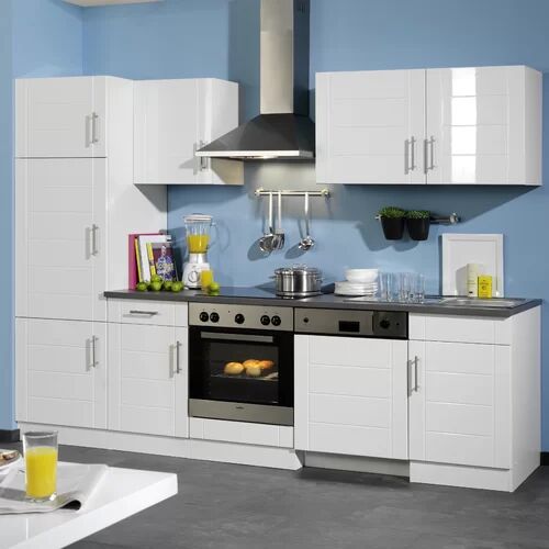 Brayden Studio Ulysses Kitchen Pantry Brayden Studio Colour (Front): Glossy white, Colour (Body): White, Farbe (Arbeitsplatte): Charcoal  - Size: 85cm H x 80cm W x 60cm D