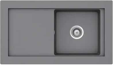 Schock Domus Single Bowl Inset Kitchen Sink Schock Finish: Grey  - Size: 19cm H X 100cm W X 50cm D Schock Domus Single Bowl Inset Kitchen Sink Schock Finish: Grey  - Size: 19cm H X 100cm W X 50cm D