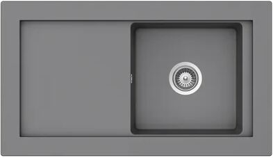 Schock Domus Single Bowl Inset Kitchen Sink Schock Finish: Grey  - Size: 19cm H X 100cm W X 50cm D