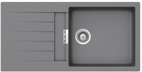 Schock Primus Single Bowl Inset Kitchen Sink Schock Finish: Grey  - Size: 33cm H X 100cm W X 51cm D Schock Primus Single Bowl Inset Kitchen Sink Schock Finish: Grey  - Size: 33cm H X 100cm W X 51cm D