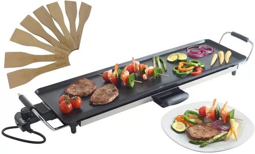 VonShef Electric XL Teppanyaki Barbecue Table Grill Griddle VonShef  - Size: 42cm H X 47cm W X 28cm D VonShef Electric XL Teppanyaki Barbecue Table Grill Griddle VonShef  - Size: 42cm H X 47cm W X 28cm D