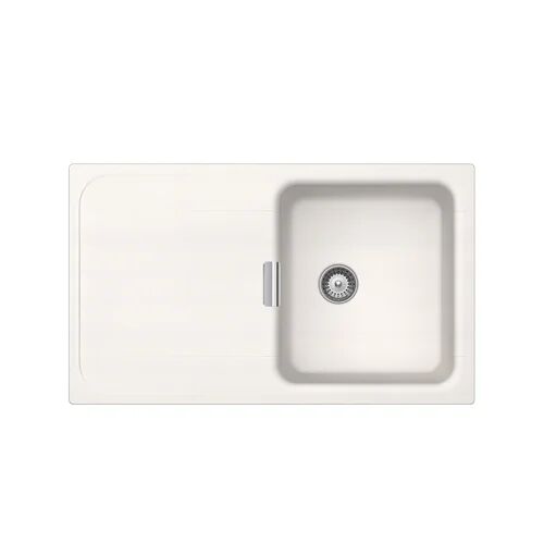 Schock Wembley Single Bowl Inset Kitchen Sink Schock Finish: White  - Size: 29cm H X 40cm W X 45cm D