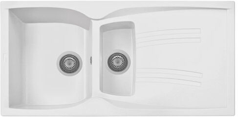 Belfry Kitchen Blanca 1.5 Bowl Inset Kitchen Sink Belfry Kitchen Finish: Milk White  - Size: 19cm H X 106cm W X 58cm D Belfry Kitchen Blanca 1.5 Bowl Inset Kitchen Sink Belfry Kitchen Finish: Milk White  - Size: 19cm H X 106cm W X 58cm D