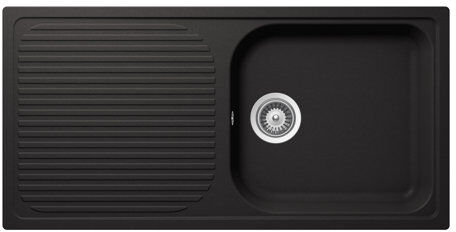 Schock Lithos Single Bowl Inset Kitchen Sink Schock Finish: Anthracite  - Size: 32cm H X 100cm W X 50cm D Schock Lithos Single Bowl Inset Kitchen Sink Schock Finish: Anthracite  - Size: 32cm H X 100cm W X 50cm D