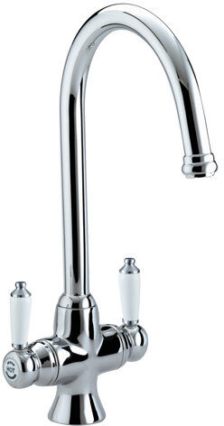Bristan Twin Lever Monobloc Tap Bristan Finish: Chrome Plated  - Size: 100cm H X 52cm W X 20cm D Bristan Twin Lever Monobloc Tap Bristan Finish: Chrome Plated  - Size: 100cm H X 52cm W X 20cm D