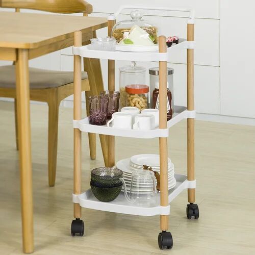 17 Stories Brunilde Serving Cart 17 Stories Top Colour: White  - Size: