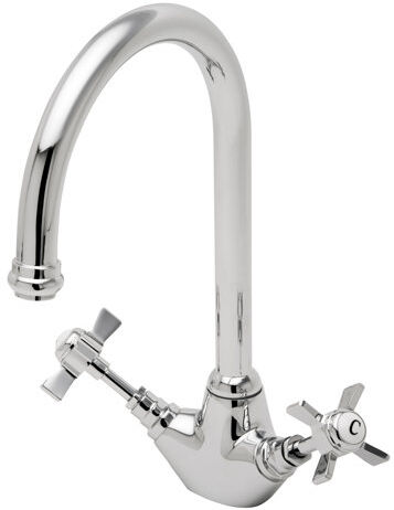 Tre Mercati Mono Cross Handle Deck Mounted Sink Mixer Tre Mercati  - Size: 26cm H X 17cm W X 25cm D Tre Mercati Mono Cross Handle Deck Mounted Sink Mixer Tre Mercati  - Size: 26cm H X 17cm W X 25cm D