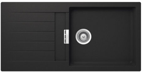 Schock Primus Single Bowl Inset Kitchen Sink Schock Finish: Black  - Size: 33cm H X 100cm W X 51cm D Schock Primus Single Bowl Inset Kitchen Sink Schock Finish: Black  - Size: 33cm H X 100cm W X 51cm D