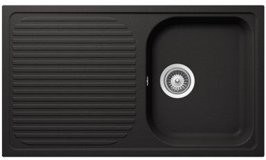 Schock Lithos Single Bowl Inset Kitchen Sink Schock Finish: Anthracite  - Size: 29cm H X 40cm W X 45cm D Schock Lithos Single Bowl Inset Kitchen Sink Schock Finish: Anthracite  - Size: 29cm H X 40cm W X 45cm D