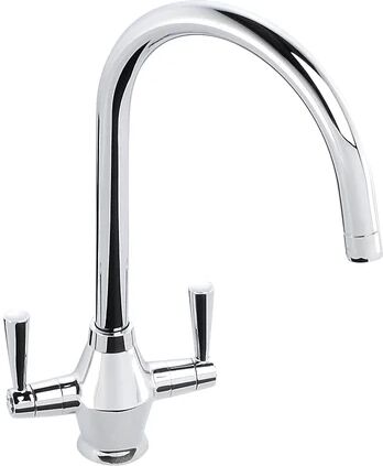 Abode Astral Twin Lever Monobloc Tap Abode Finish: Chrome