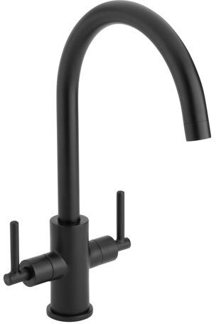 Tre Mercati Peggy Sue Mono Double Handle Deck Mounted Sink Mixer Tre Mercati Finish: Matt Black  - Size: Tre Mercati Peggy Sue Mono Double Handle Deck Mounted Sink Mixer Tre Mercati Finish: Matt Black  - Size:
