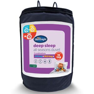 Silentnight Deep Sleep All Seasons Duvet - 10.5 & 4.5 Tog - 3 Duvets in One White Kingsize