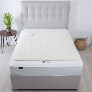 Silentnight Teddy Fleece Electric Blanket - Easy Fit Heated Under blanket with 3 settings White King