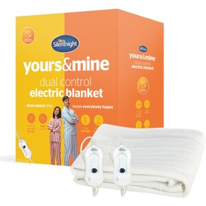 Silentnight Dual Control Electric Blanket - Heated Under blanket with split control and 3 settings White W160 x L150cm