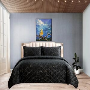 Metro Borseth 3pc Marble Bedding Set Bedspread with Pillow Shams UK Kingsize - DE 230 x 220 cm - 2 Pillow Shams