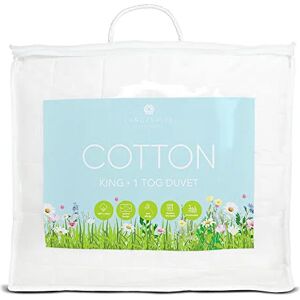 Lancashire Textiles Ltd All Season 100% Cotton Comforter white 220.0 H x 225.0 W x 1.0 D cm