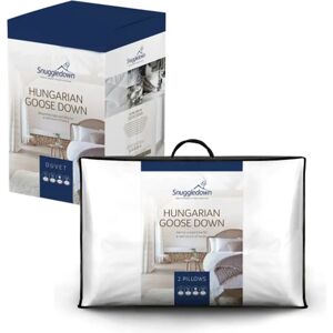 Snuggledown Sumptuous Hungarian Goose Down Duvet 13.5 Tog (9.0+4.5 Tog) All Seasons Duvet with 2 Pillows white 200.0 H x 260.0 W x 6.5 D cm