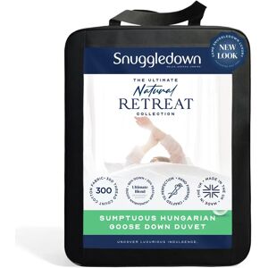 Snuggledown Sumptuous Hungarian Goose Down Duvet 10.5 Tog All Year Round Premium Machine Washable white 200.0 H x 200.0 W x 6.0 D cm