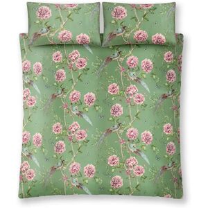 Paloma Home Vintage Chinoiserie Blossom Bed Set green/indigo Kingsize - 2 Standard Pillowcases