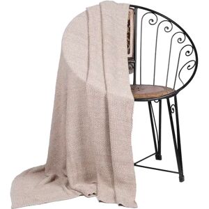 Brambly Cottage Silberman Knitted 100% Cotton Throw pink/gray/white/brown 130.0 H x 150.0 W cm