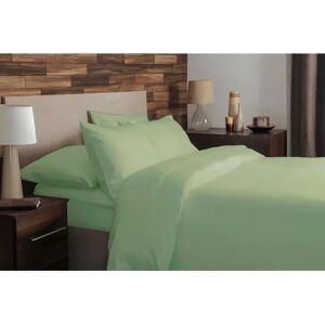 Belledorm Cotton 200 TC Duvet Cover Set green Single Duvet Cover + 1 Standard Pillowcase