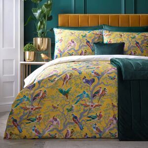 Laurence Llewelyn-Bowen Yellow/Blue Sateen 20TC Modern & Contemporary Duvet Cover Set Super King - 2 Standard Pillowcases